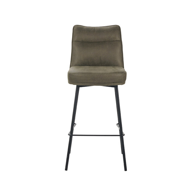Label51 LABEL51 Barstoel Lennon - Moss - Micro Suede - Zithoogte 78