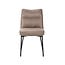 Label51 LABEL51 Eetkamerstoel Lennon - Taupe - Micro Suede - Black Frame