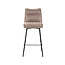 Label51 LABEL51 Barstoel Lennon - Taupe - Micro Suede - Zithoogte 78