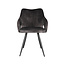 Label51 LABEL51 Eetkamerstoel Noud - Antraciet - Velours - Black Frame