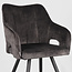 Label51 LABEL51 Eetkamerstoel Noud - Antraciet - Velours - Black Frame