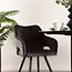 Label51 LABEL51 Eetkamerstoel Noud - Antraciet - Velours - Black Frame