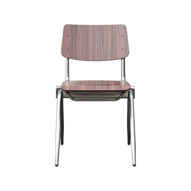 Label51 LABEL51 Eetkamerstoel Solid - Donkerbruin - Hout - Old Gun Frame