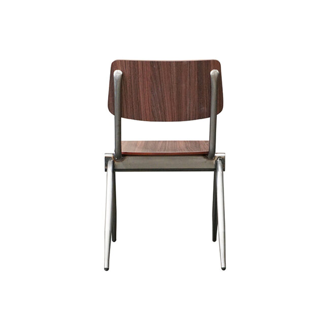 Label51 LABEL51 Eetkamerstoel Solid - Donkerbruin - Hout - Old Gun Frame