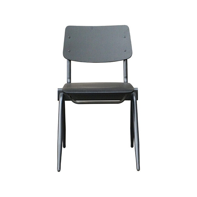 Label51 LABEL51 Eetkamerstoel Solid - Zwart - Hout - Black Frame