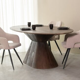 Label51 LABEL51 Eetkamertafel Jagger - Espresso - Mangohout - 220x110 cm