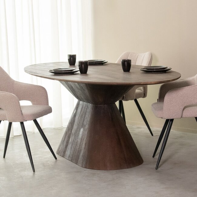 Label51 LABEL51 Eetkamertafel Jagger - Espresso - Mangohout - 220x110 cm