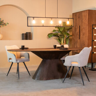 Label51 LABEL51 Eetkamertafel Jagger - Espresso - Mangohout - 240x110 cm