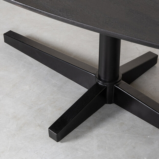 Label51 LABEL51 Eetkamertafel Rosie - Zwart - Mangohout - 180x100 cm