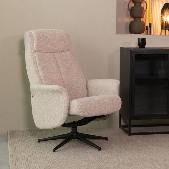 Label51 LABEL51 Fauteuil Bergen - Naturel - Boucle - Excl. Hocker