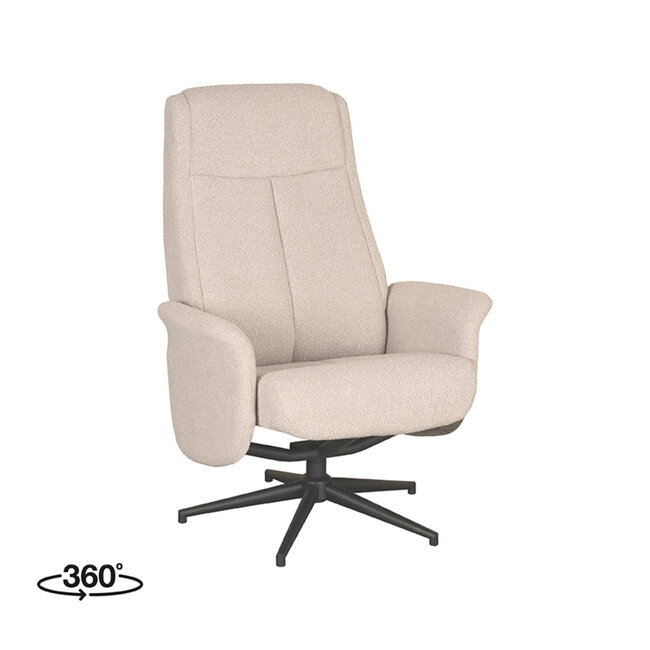 Label51 LABEL51 Fauteuil Bergen - Naturel - Boucle - Excl. Hocker