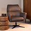 Label51 LABEL51 Fauteuil Tod - Antraciet - Micro Suede - One Size