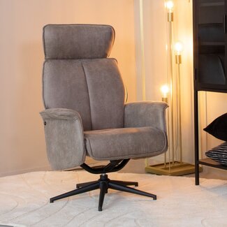 Label51 LABEL51 Fauteuil Verdal - Taupe - Micro Suede