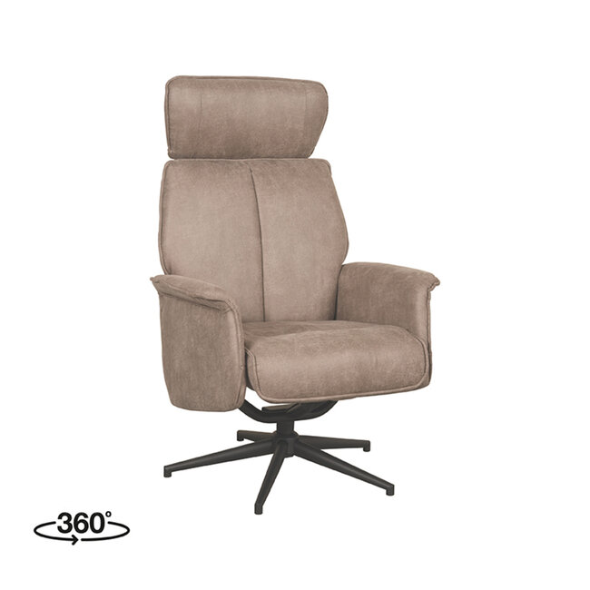 Label51 LABEL51 Fauteuil Verdal - Taupe - Micro Suede