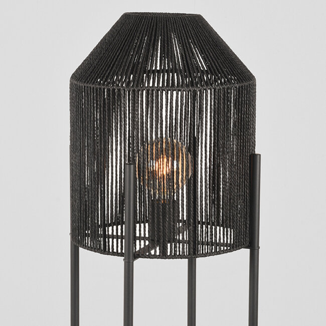 Label51 LABEL51 Vloerlamp Ibiza - Zwart - Jute - Vloerlamp