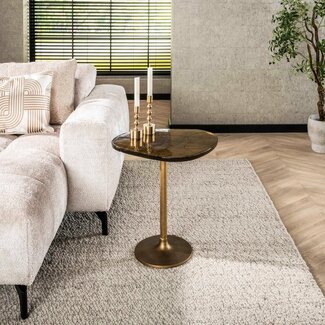 WoonStijl Bijzettafel M Eclipse Goud antiek finish