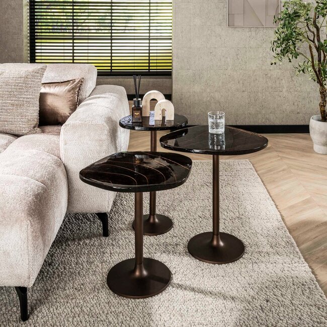 WoonStijl Bijzettafel S Eclipse koper antiek finish