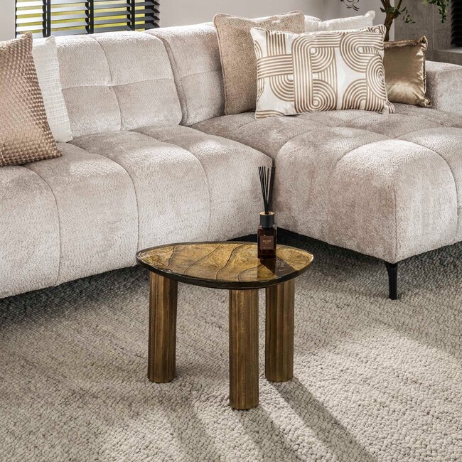 WoonStijl  Salontafel S Eclipse goud antiek finish