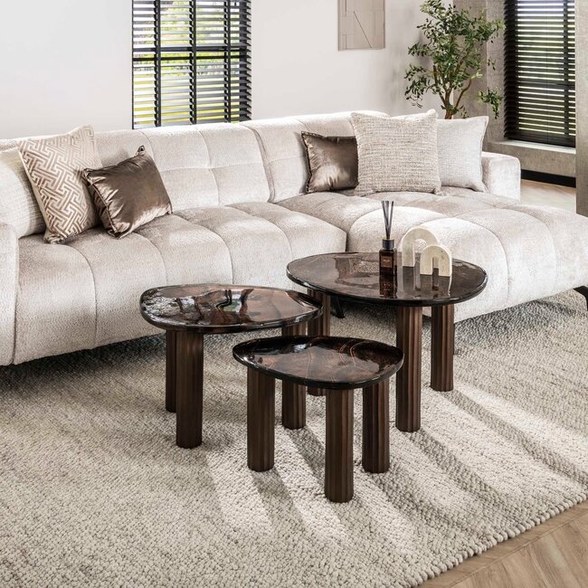 WoonStijl Salontafel M Eclipse koper antiek finish