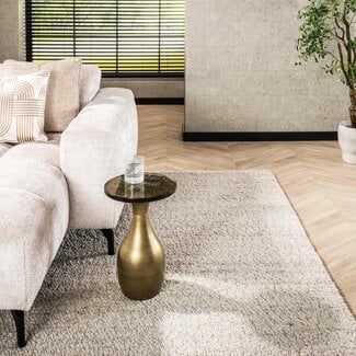 WoonStijl Bijzettafel S druppel Eclipse goud antiek finish