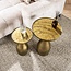 WoonStijl Bijzettafel M druppel Eclipse goud antiek finish