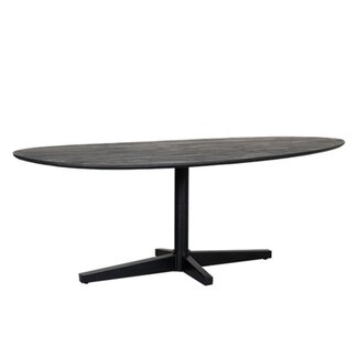Label51 LABEL51 Eetkamertafel Rosie - Zwart - Mangohout - 180x100 cm