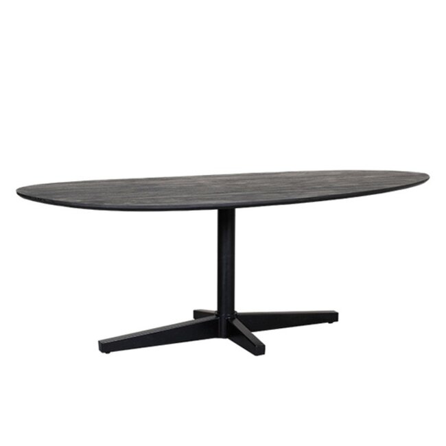 Label51 LABEL51 Eetkamertafel Rosie - Zwart - Mangohout - 180x100 cm