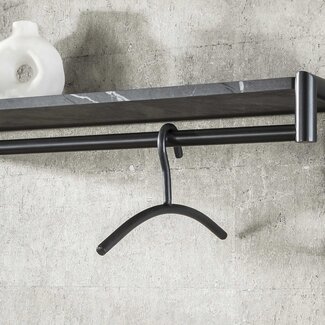WoonStijl Kledinghanger Ronde Buis gun metal WoonStijl Kledinghanger Ronde Buis gun metal