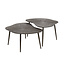 WoonStijl Salontafel set van 2 leaf Brown Ray Metal