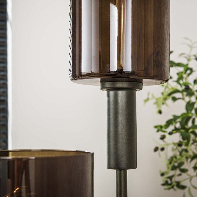 WoonStijl Vloerlamp 3L getrapt Sepiora Sienna Bruin