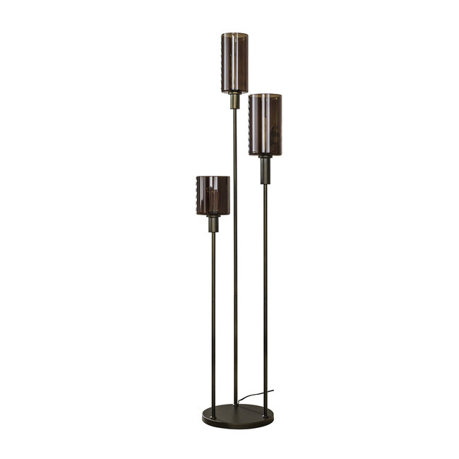 WoonStijl Vloerlamp 3L getrapt Sepiora Sienna Bruin