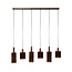 WoonStijl Hanglamp 6L Sepiora Sienna bruin