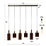 WoonStijl Hanglamp 6L Sepiora Sienna bruin