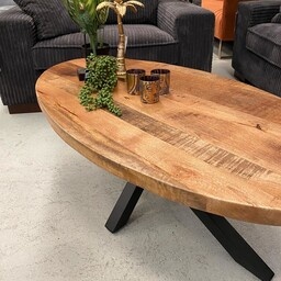 Industriële tafels kopen | Stoere houten tafels met staal | Houten Meubel Outlet