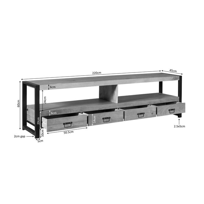 Starfurn Tv meubel Boaz | 220 cm