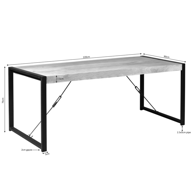 Starfurn Eettafel Boaz | 220 cm