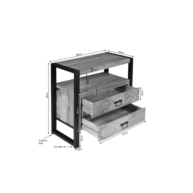 Starfurn Ladenkast Boaz | 80 cm