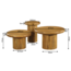 Starfurn Salontafel Maya | 70 cm | set van 3 | Mango