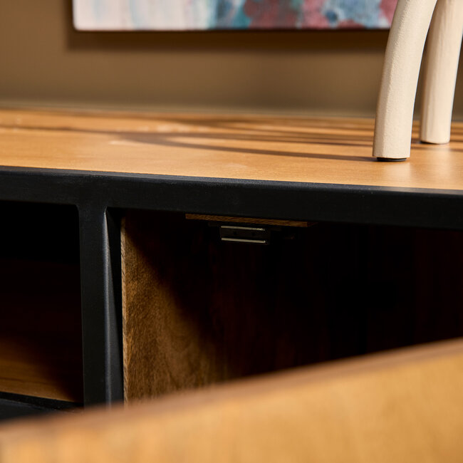 Starfurn Tv meubel Denver | Mangohout en staal | 145 cm