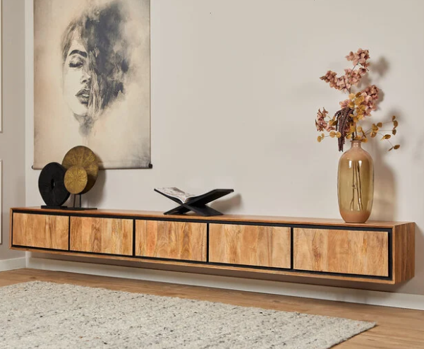 Zwevend tv meubel van Houten Meubel Outlet