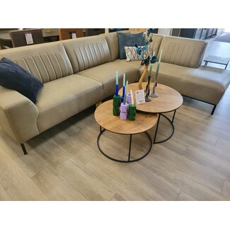 WoonMax Showroombank Power B2 hoekbank leer Souplesse Olive