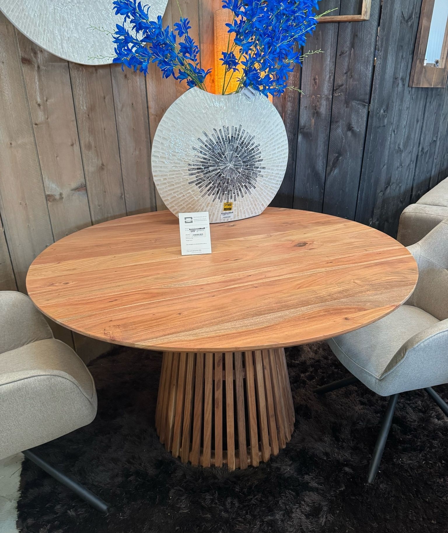 Ronde Acaciahouten Eettafels | Natuurlijk & Sfeervol | Houten Meubel Outlet