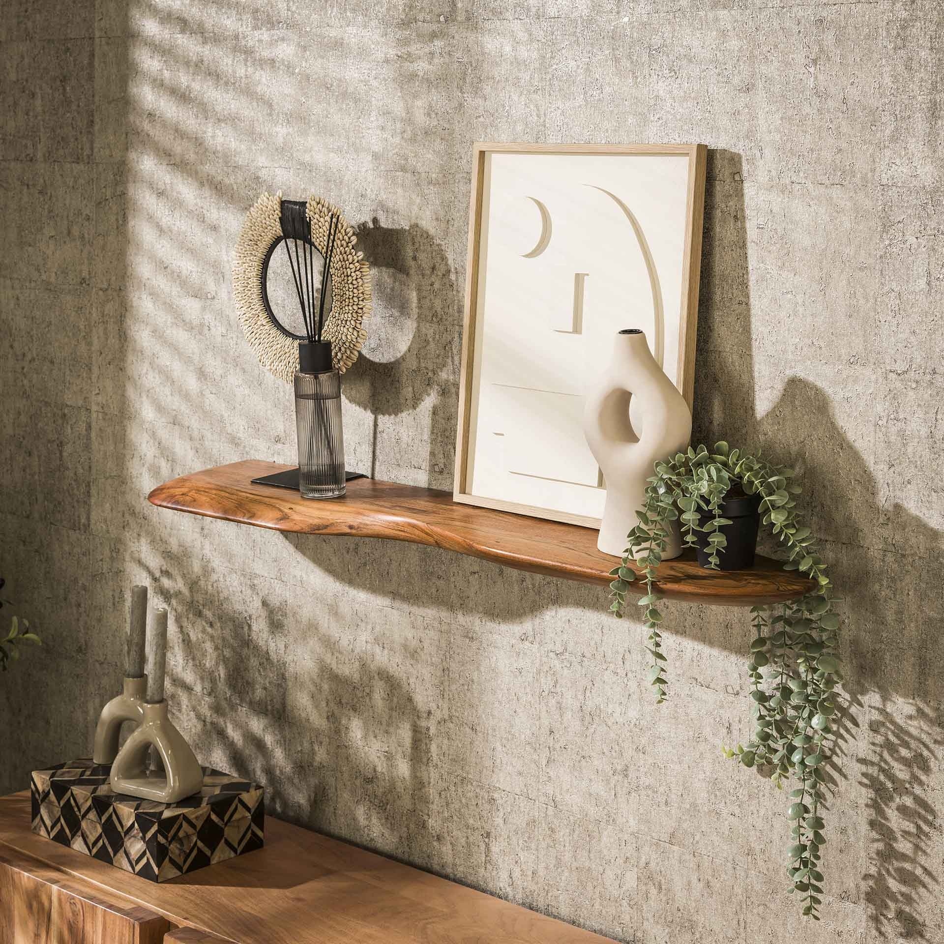 Wandplank van acaciahout kopen? | Strak & Natuurlijk | Houten Meubel Outlet