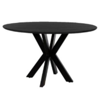 Nijwie Eetkamertafel Tokio Ø150 Acacia zwart Nijwie Eetkamertafel Tokio Ø150 Acacia zwart