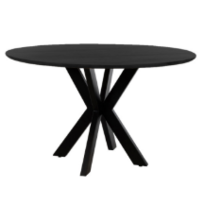Nijwie Eetkamertafel Tokio Ø150 Acacia zwart