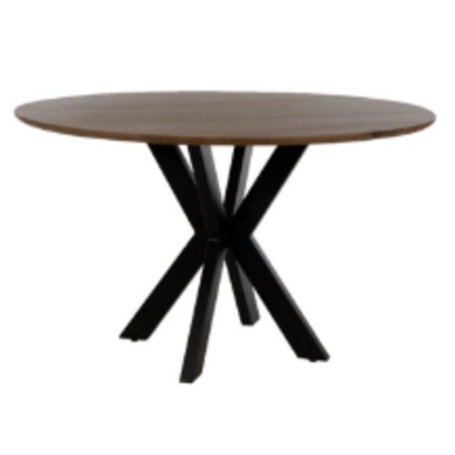 Nijwie Eetkamertafel Tokio Ø120 Mango Brown Walnut