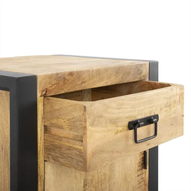 Benoa Nachtkastje Industrial mango - Links