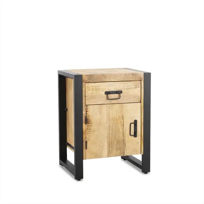 Benoa Nachtkastje Industrial mango - Links