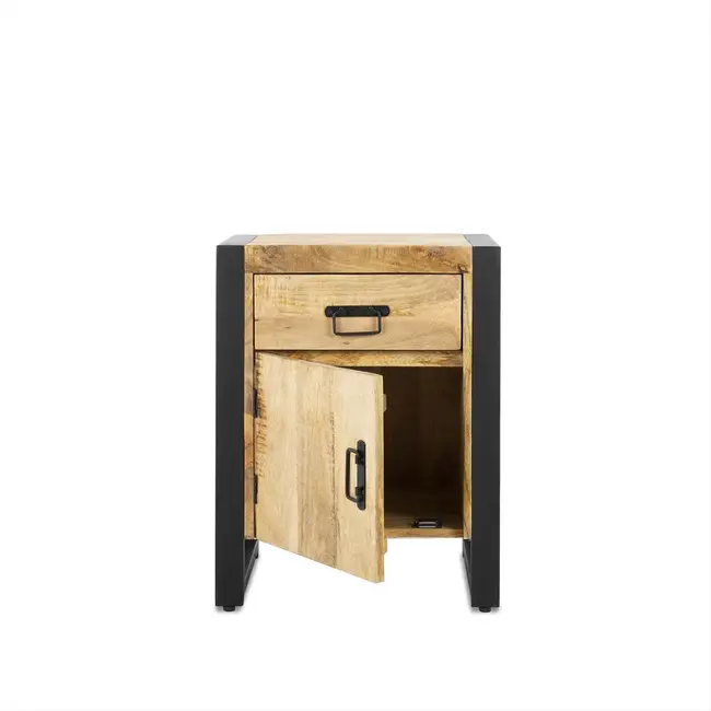 Benoa Nachtkastje Industrial mango - Links