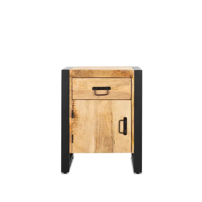 Benoa Nachtkastje Industrial mango - Links